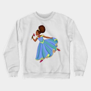 Black Princess Girl Design Crewneck Sweatshirt